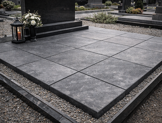 Ритуальные плиты мощения на месте захоронения